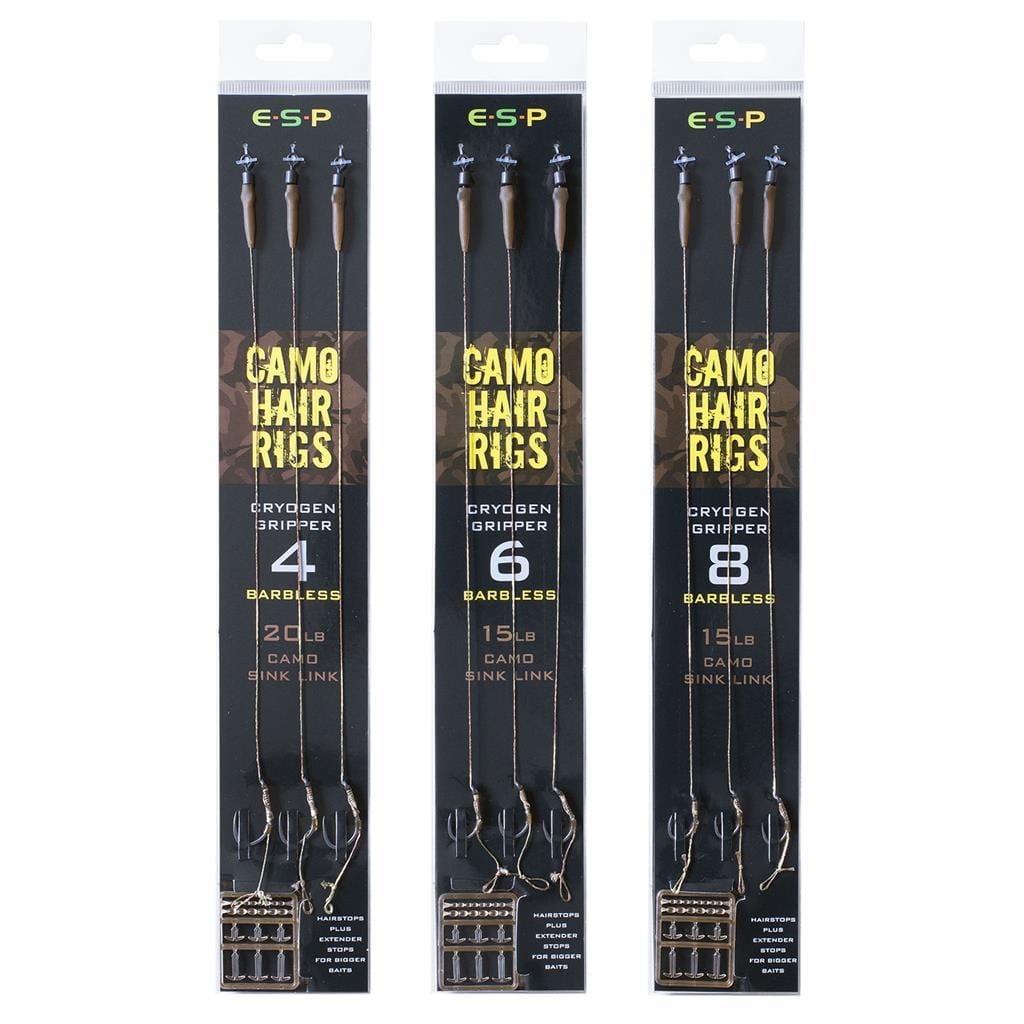 ESP Camo Hair Rig Gripper Barbless - 3pk
