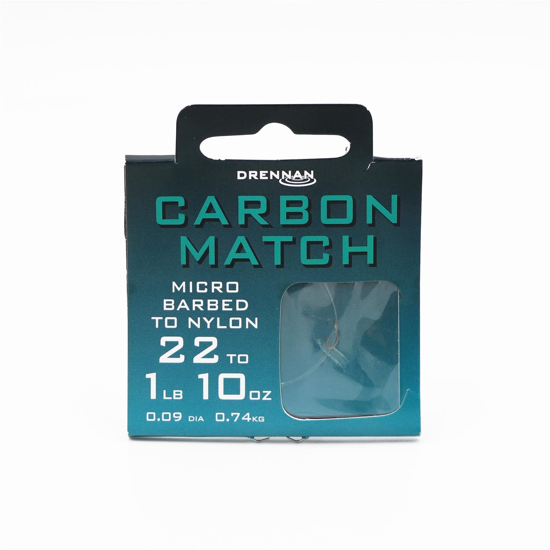 Drennan Carbon Match Hook to Nylon - Size 22 to 1.10lb.