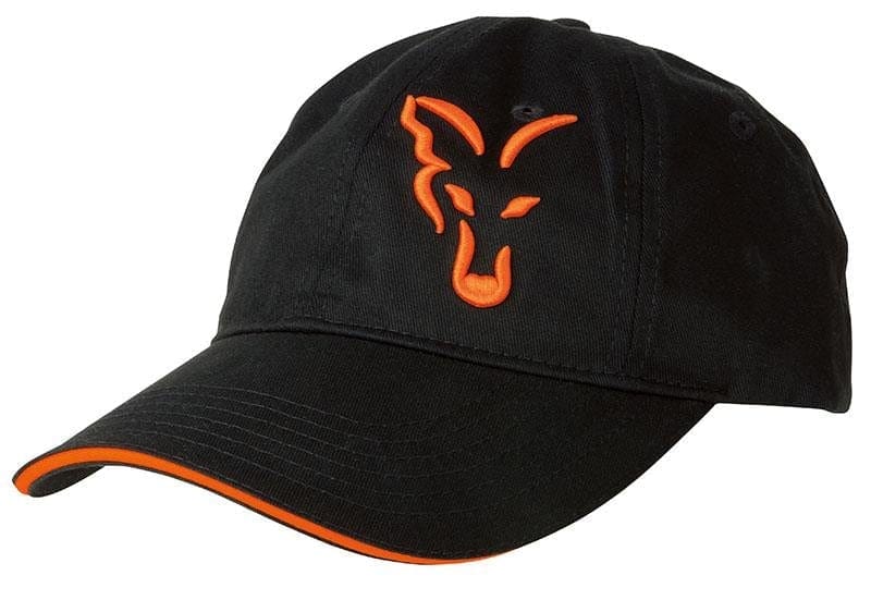 FOX Black and Orange Baceball Cap.