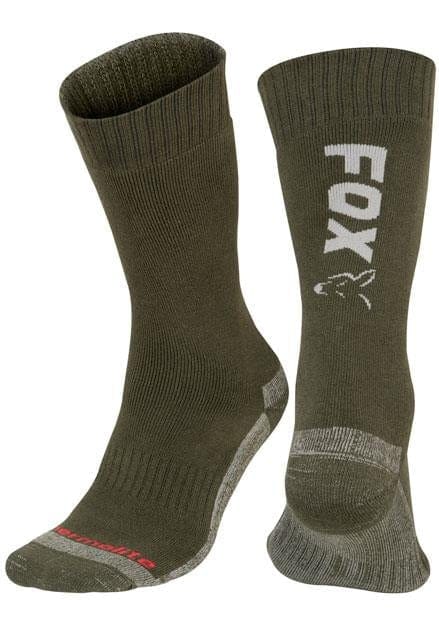FOX Green / Silver Thermolite long sock 10 - 13 (Eu 44-47).