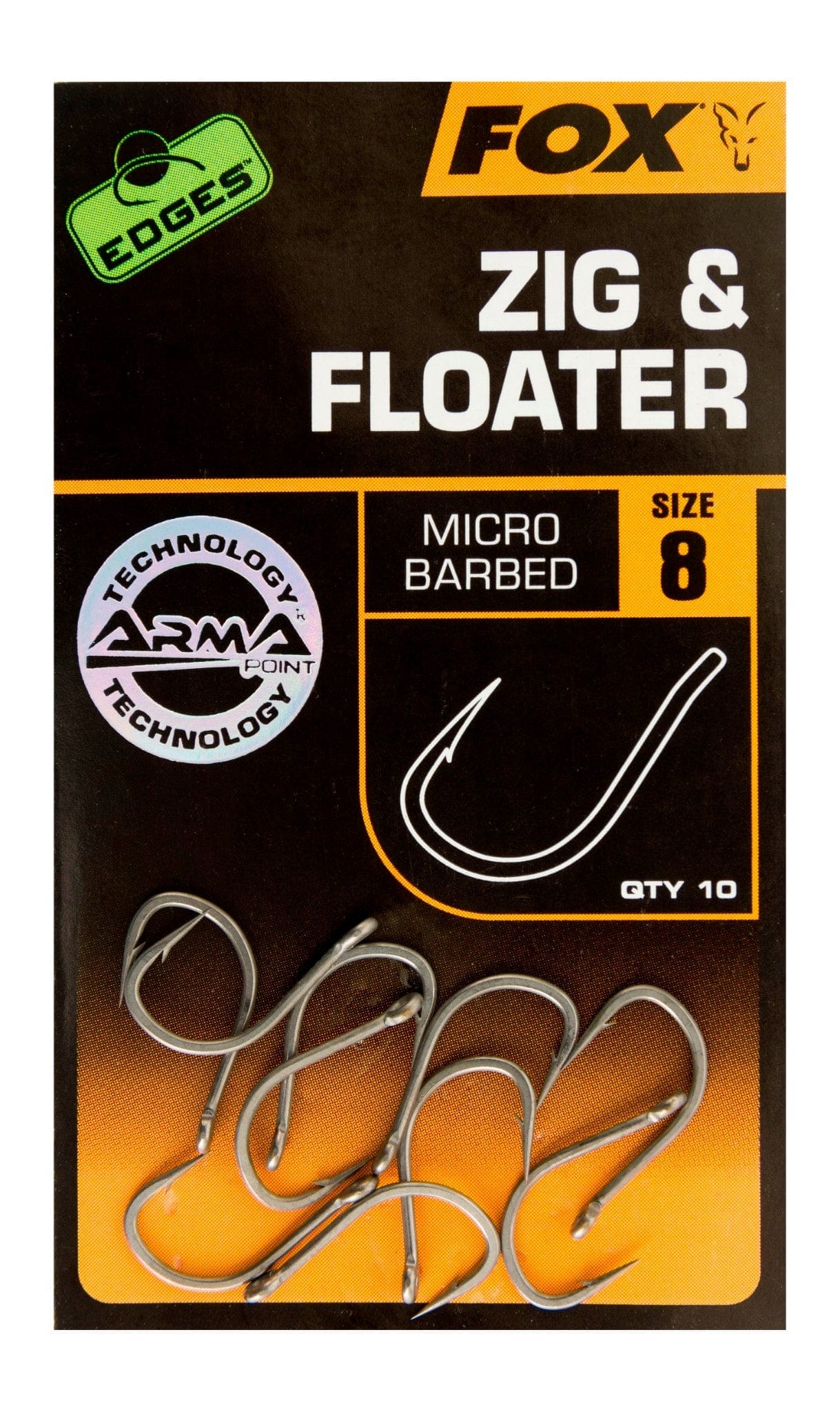 FOX Edges Armapoint Zig & Floater Hooks - All Sizes (Micro Barbed).