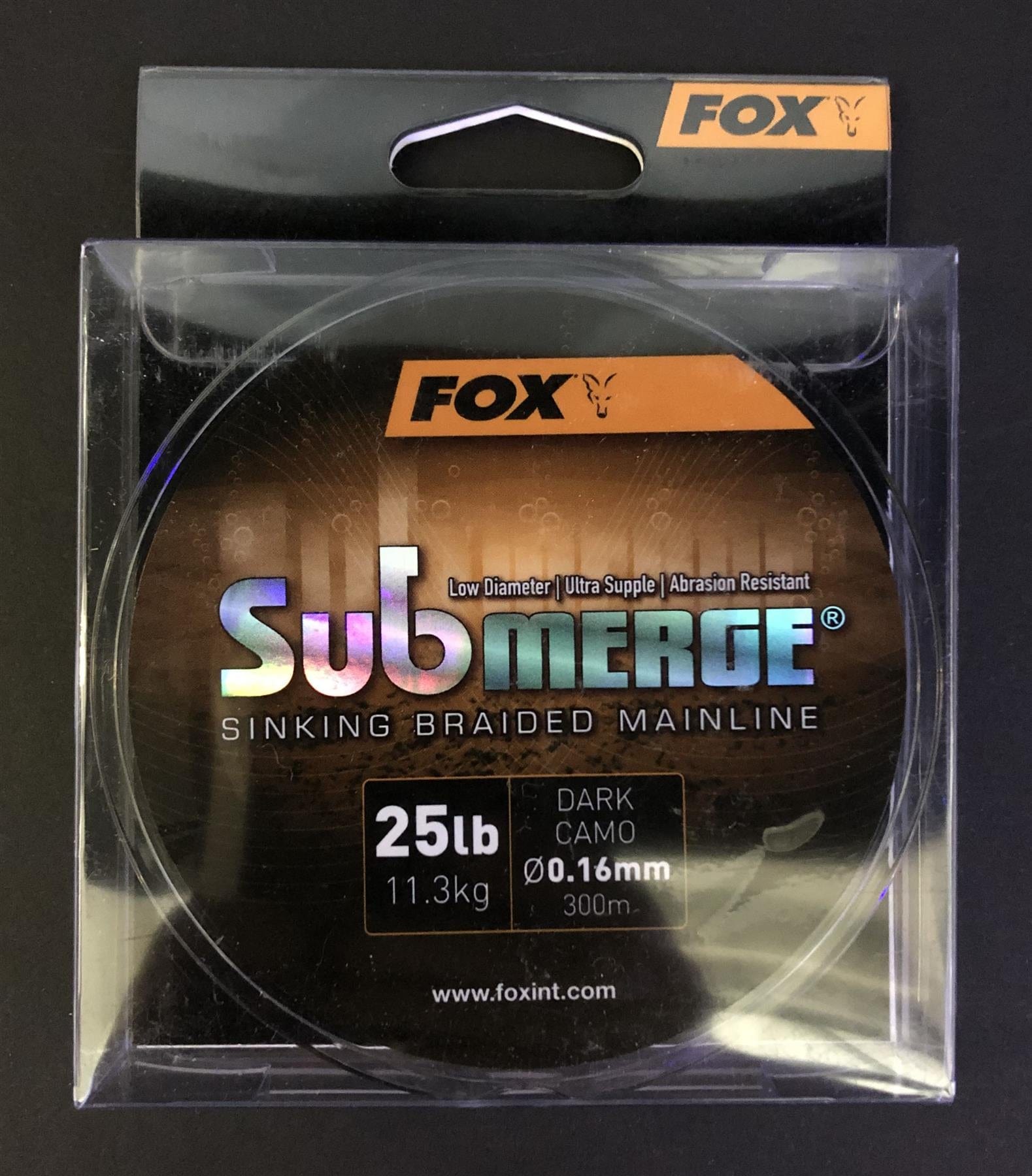 FOX Submerge Sinking Braided Mainline - 25lb/11.3kg - 0.16mm/300m.
