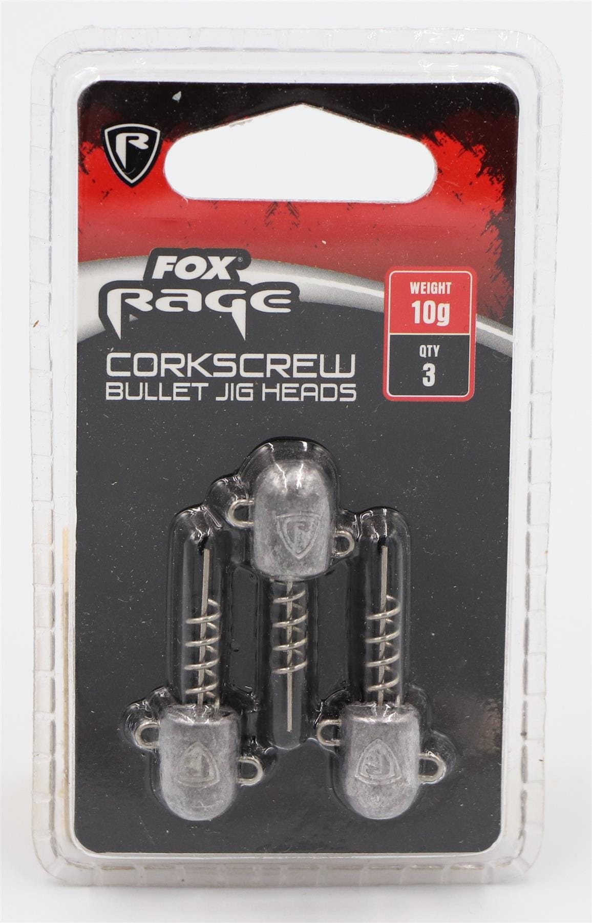 FOX Rage Corkscrew Jig Heads - 10g x3 Bullet.
