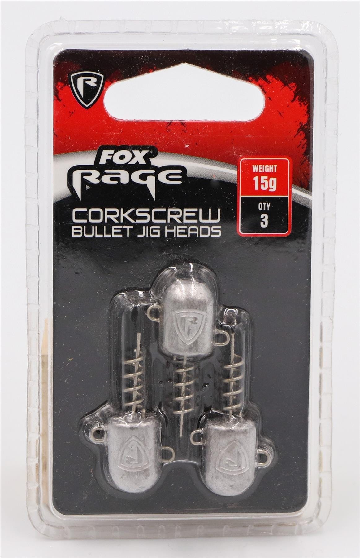 FOX Rage Corkscrew Jig Heads - 15g x3 Bullet.