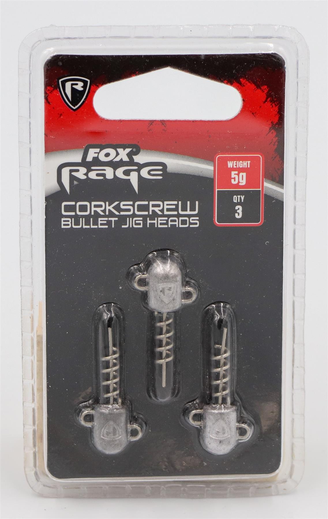 FOX Rage Corkscrew Jig Heads - 5g x3 Bullet.