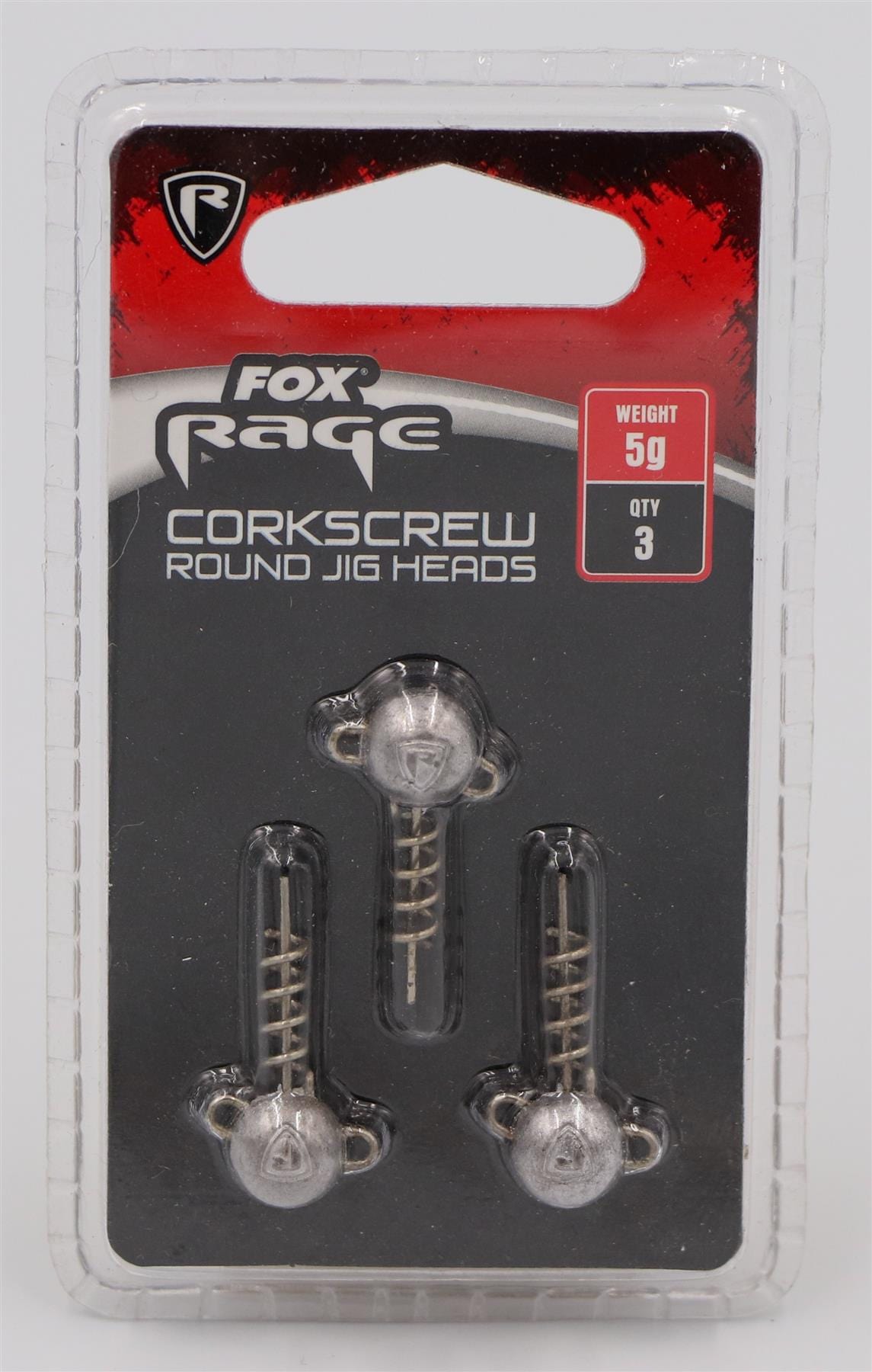 FOX Rage Corkscrew Jig Heads - 5g x3 Round.