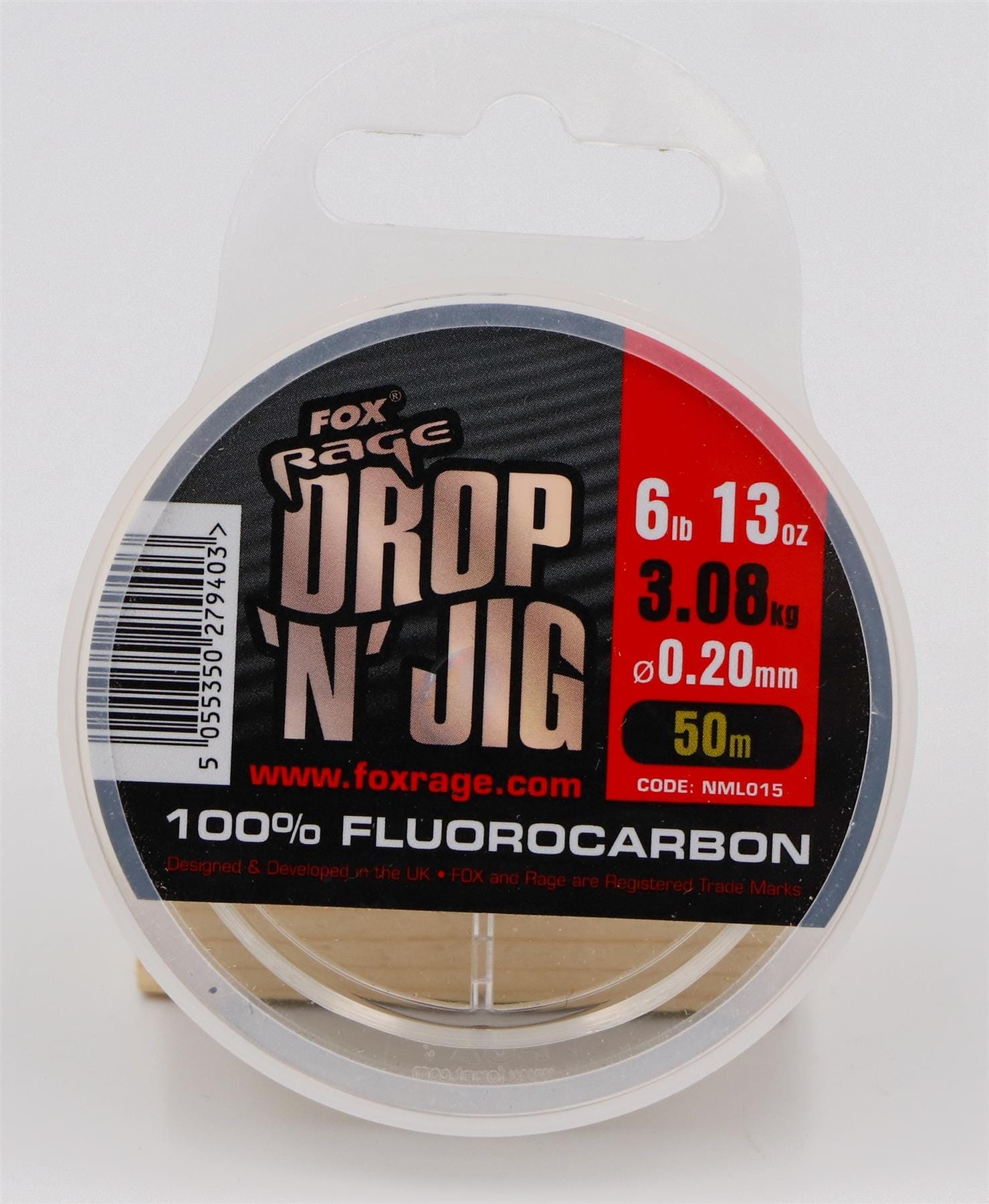 FOX Rage Drop 'N' Jig Fluorocarbon - 0.20mm 3.08kg / 6.80lb.