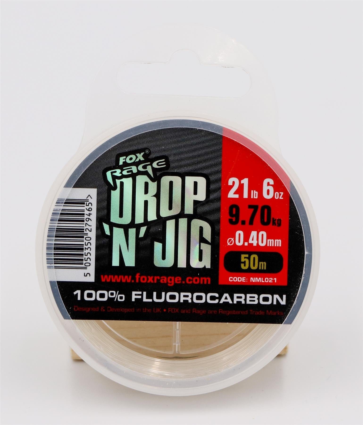FOX Rage Drop 'N' Jig Fluorocarbon - 0.40mm 9.70kg / 21.38lb.