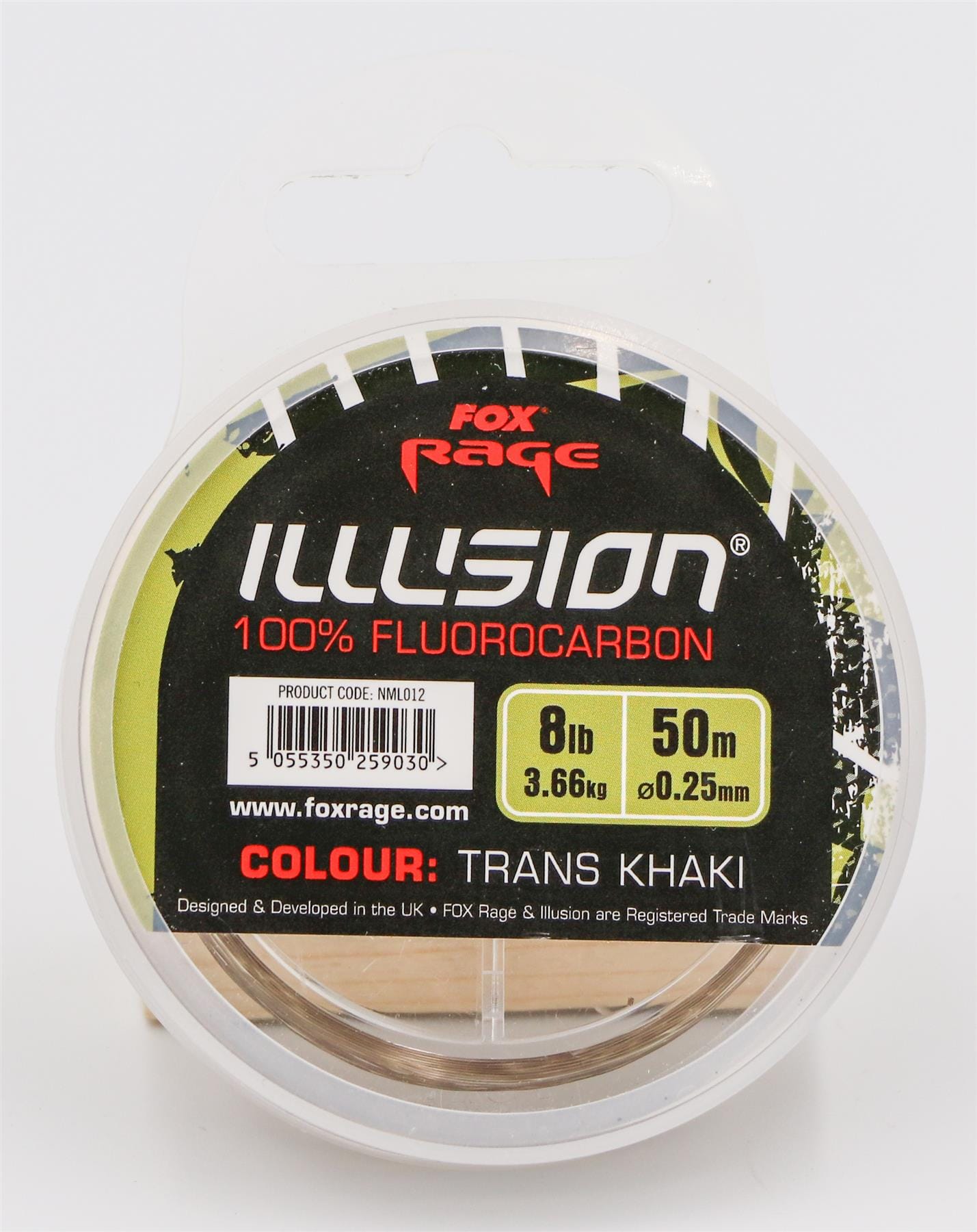 FOX Rage Illusion Soft Flurocarbon - Trans Khaki 0.25mm 3.66kg / 8lbs.