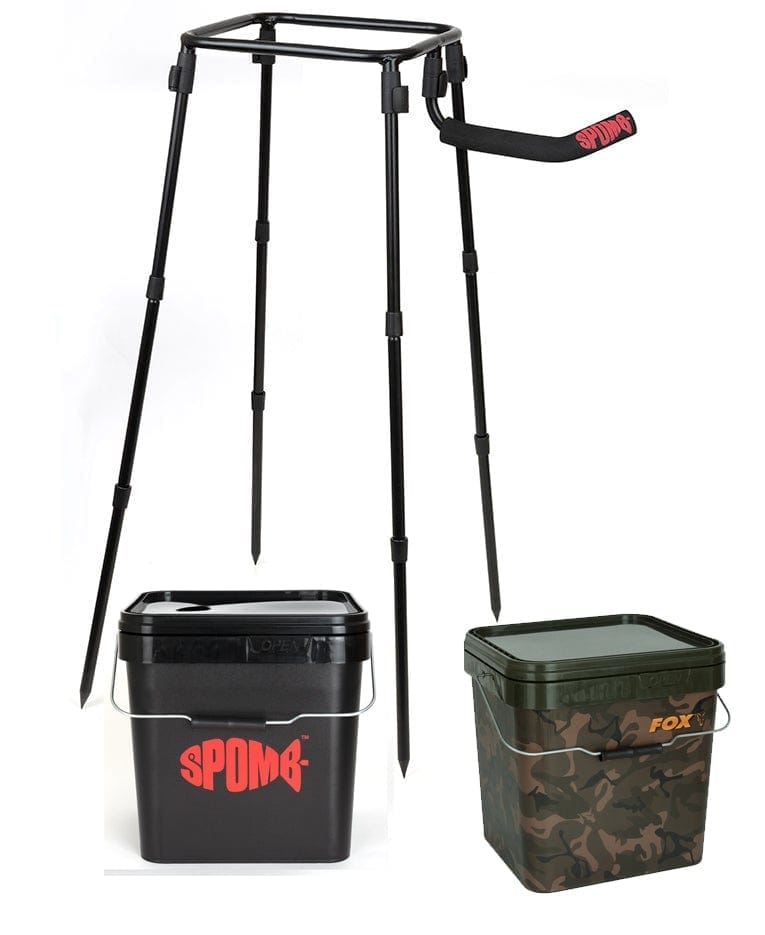 Fox SPOMB Single Bucket stand kit - with Optional 17L Buckets and Cuvette Tray.