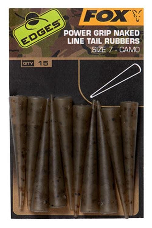 FOX Edges Camo Grip Power Naked Line Tail Rubbers Size 7.