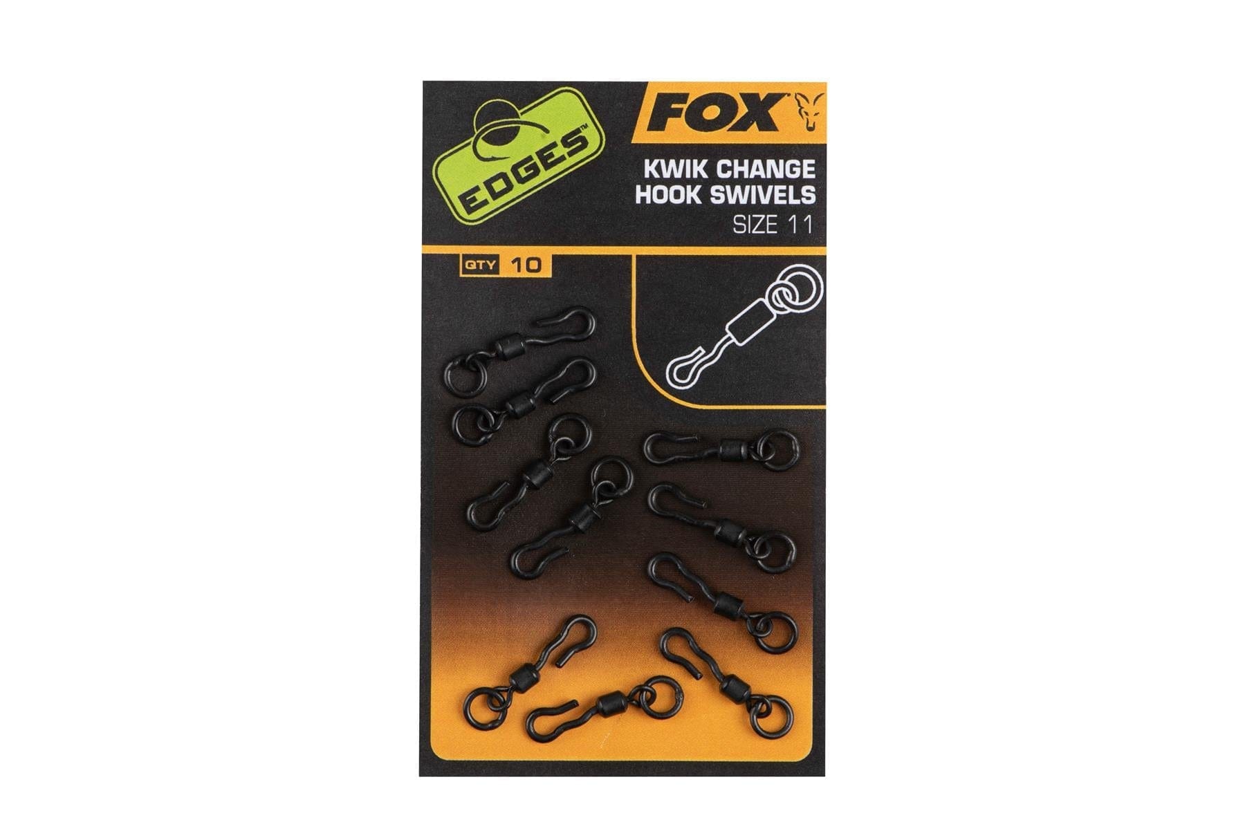 FOX Edges Kwik Change Mini Hook Swivels - Size 11.