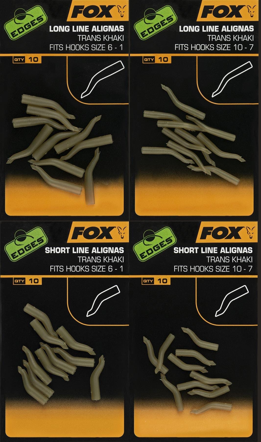 FOX Edges Line Alignas - Trans Khaki - 10pk.