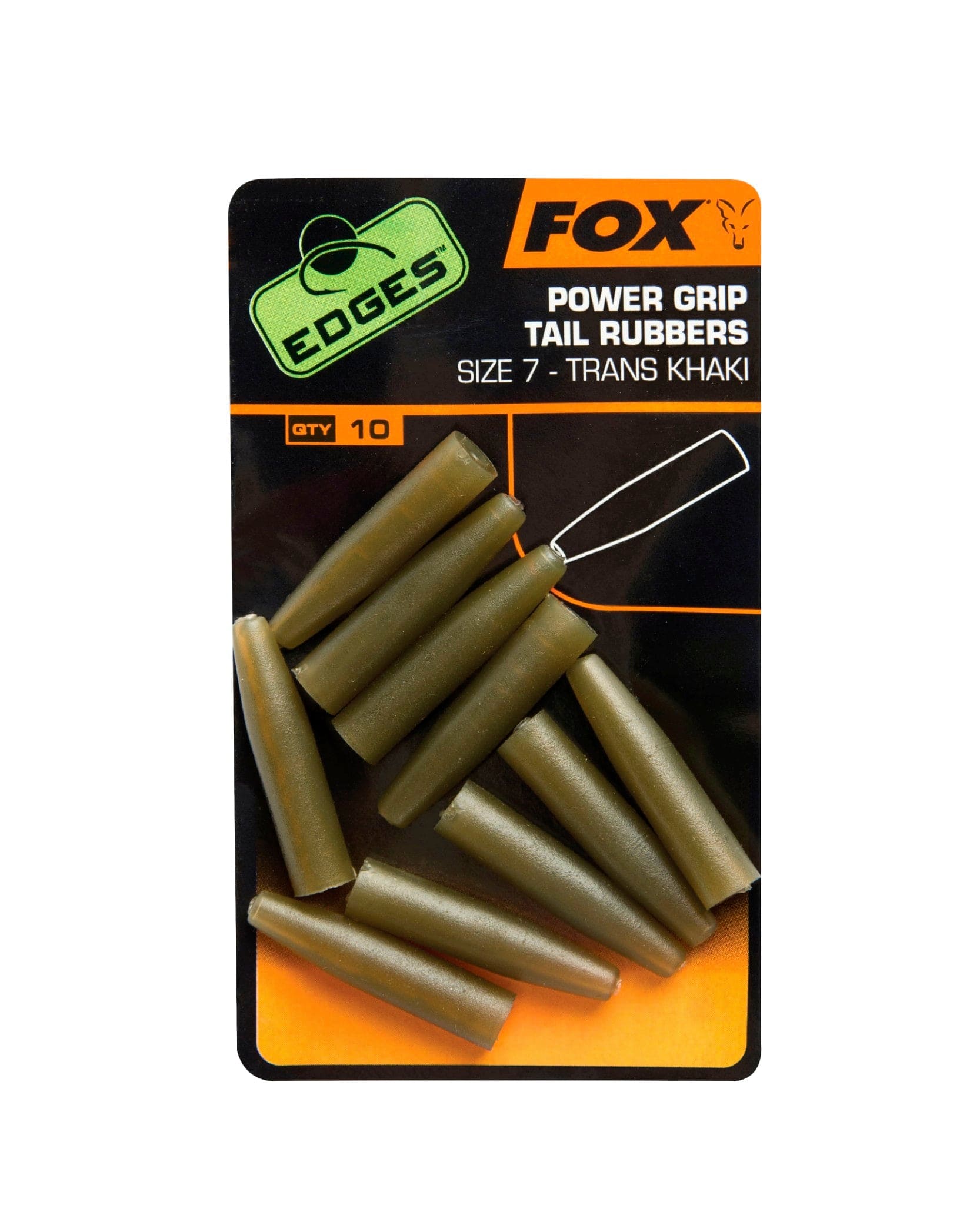 FOX Edges Power Grip tail rubbers size 7 x 10pcs.
