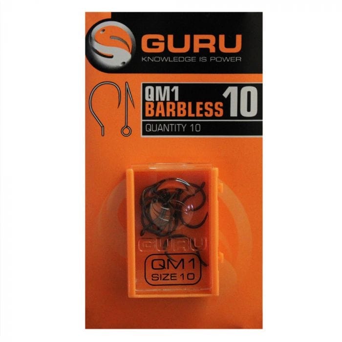 Guru QM1 Barbless Hooks - All sizes.