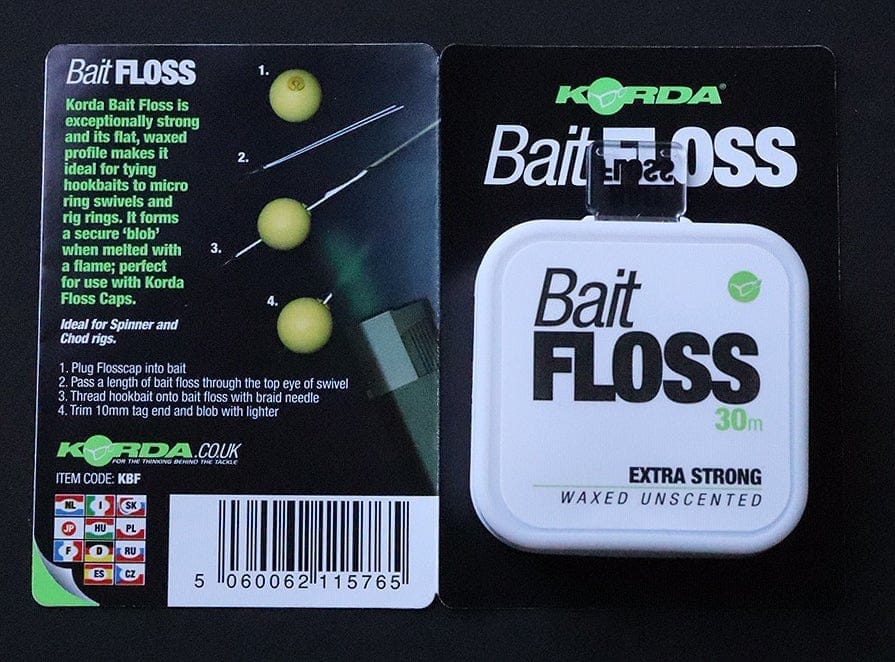 Korda Bait Floss - 30m Spool - Extra Strong Waxed Unscented.