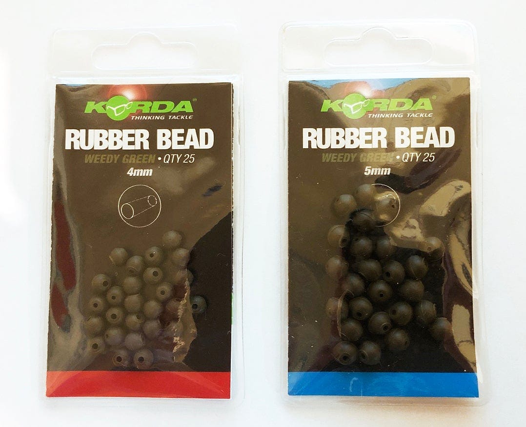 Korda Camo Rubber Beads Weedy Green - All Sizes.
