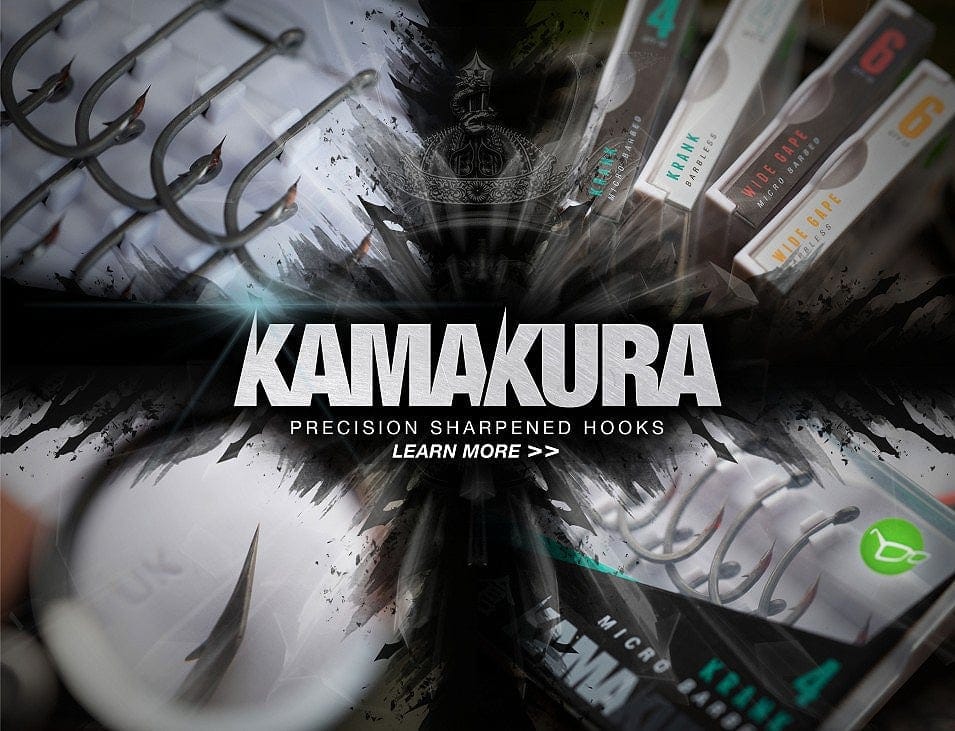 Korda Kamakura Precision Sharpened Hooks - Wide Gape & Krank - All Sizes - 10pk.