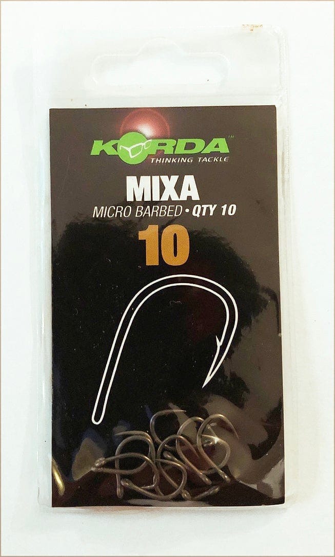 Korda Mixa Hook Micro Barb &amp; B Hook Barbless - All Sizes - 10 per pack.