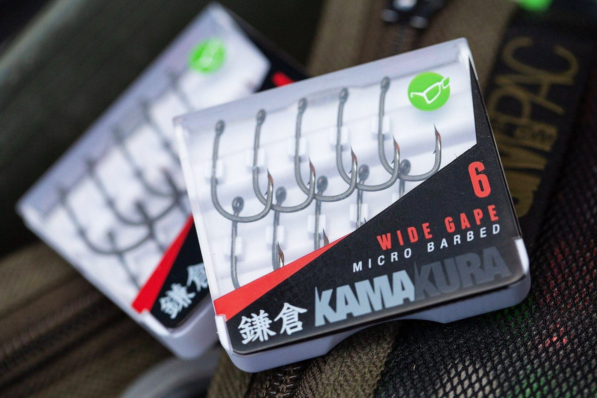 Korda Kamakura Precision Sharpened Hooks - Wide Gape &amp; Krank - All Sizes - 10pk.