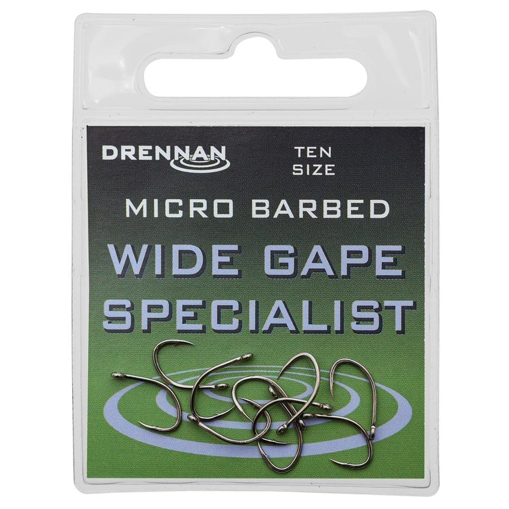 Drennan Wide Gape Specialist Micro Barbed Hooks.