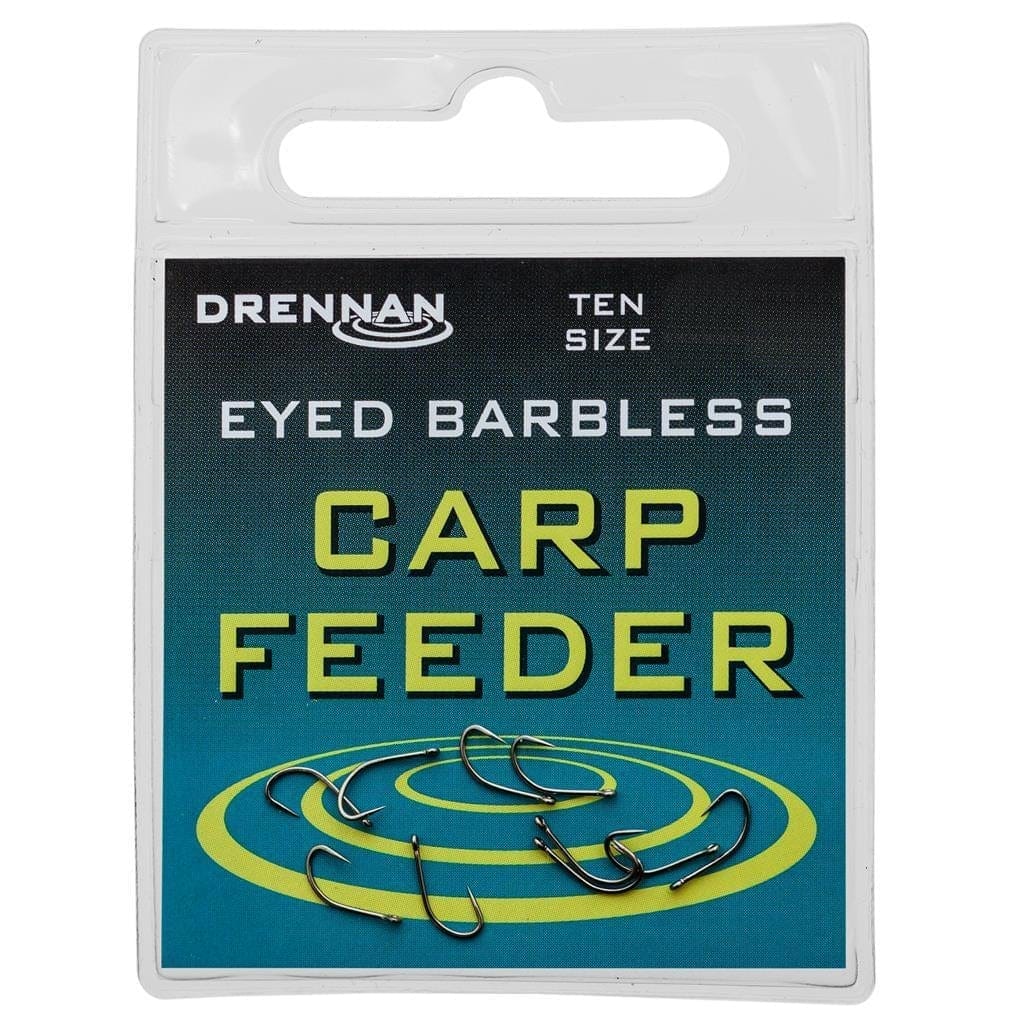 Drennan Eyed Barbless Carp Feeder Hooks.