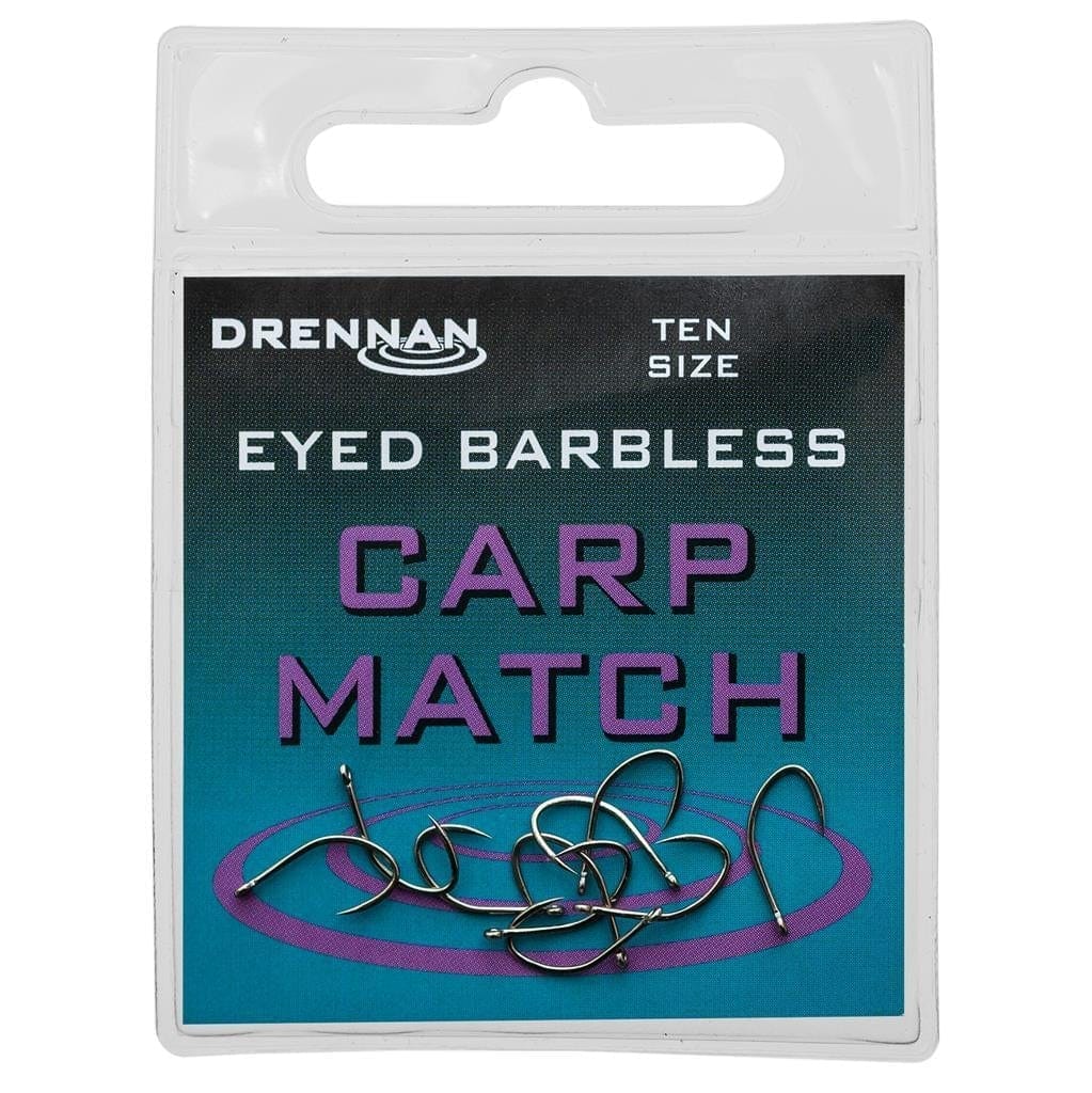 Drennan Eyed Barbless Carp Match Hooks.