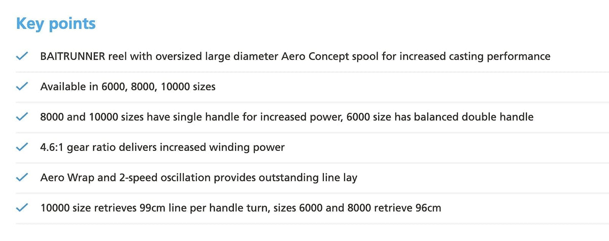 Shimano Baitrunner X-Aero 8000 RA Rear Drag - with Spare Spool.