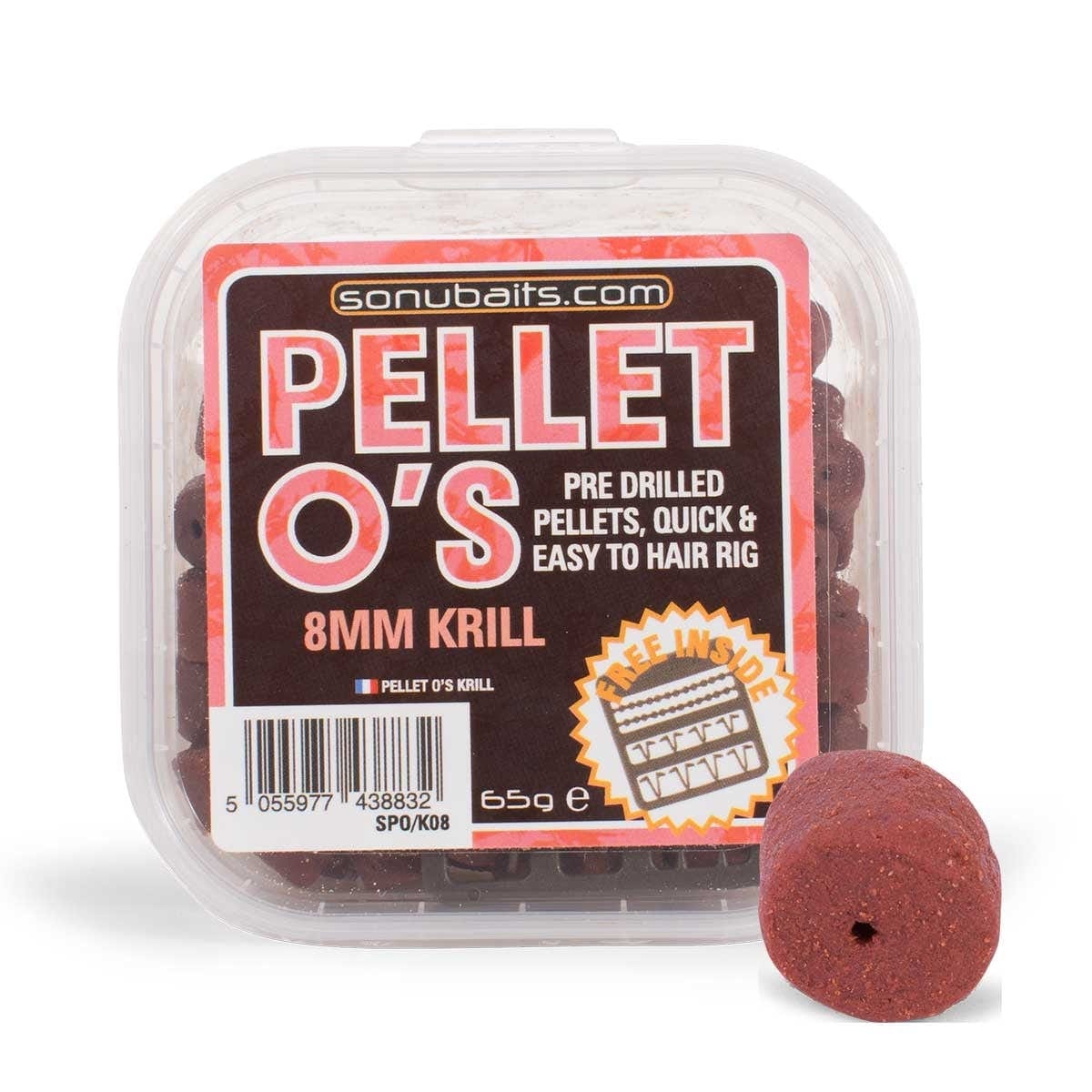 Sonubaits Pellet O's 14mm - Krill, Halibut & Cheesy Garlic Flavour choices.