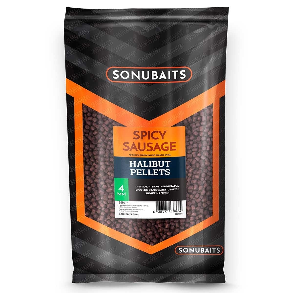 Sonubaits Spicy Sausage Halibut Pellets - 4mm, 6mm or 8mm Choices.